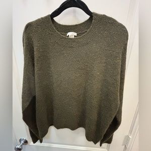 Olive-colored acrylic sweater H&M Large